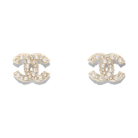 chanel earrings a86504 y09569 z2800|Chanel Metal and Strass Earrings Resin Gold .